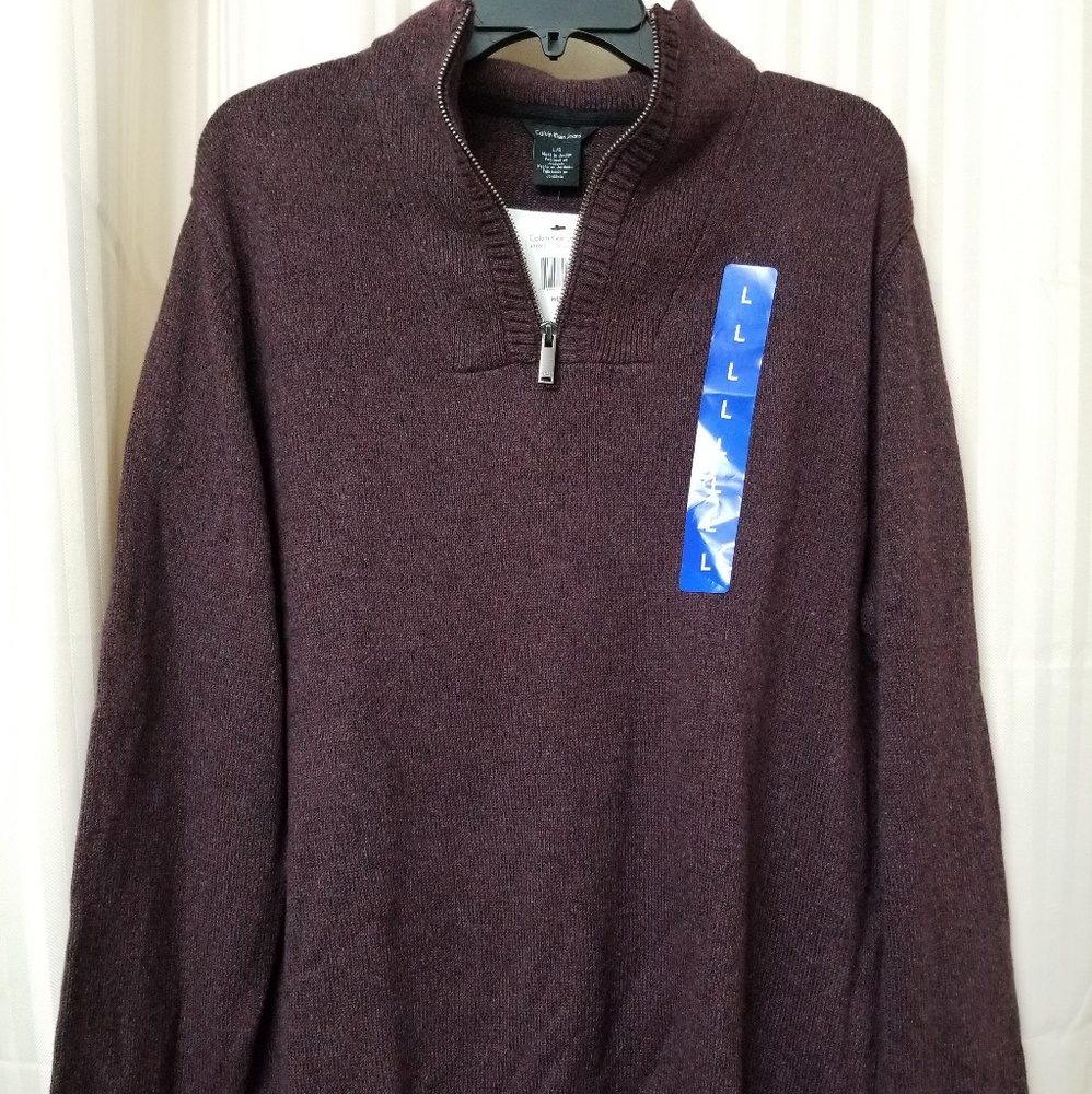 Mens Calvin klein Zip pullover sweater